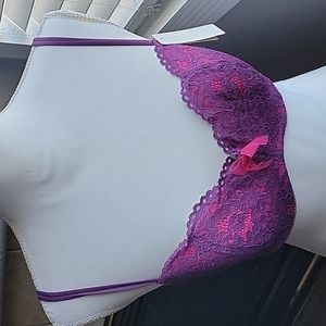 B.tempted by Wacoal bra, 36D, purple and pink